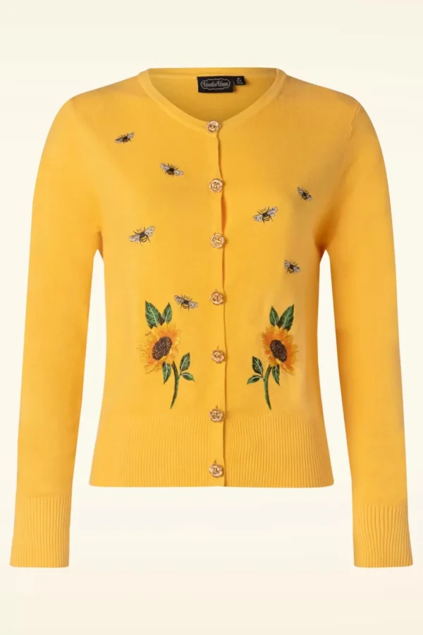 Sunflower And Bee Geborduurd Vest-Vixen Clearance