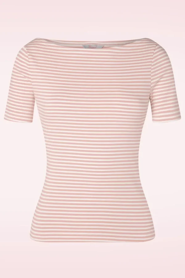 Sweet Candy Jersey Top In Blush Roze-Banned Retro Best