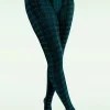 Textured Tartan Panty In Teal En Zwart-Pamela Mann Online