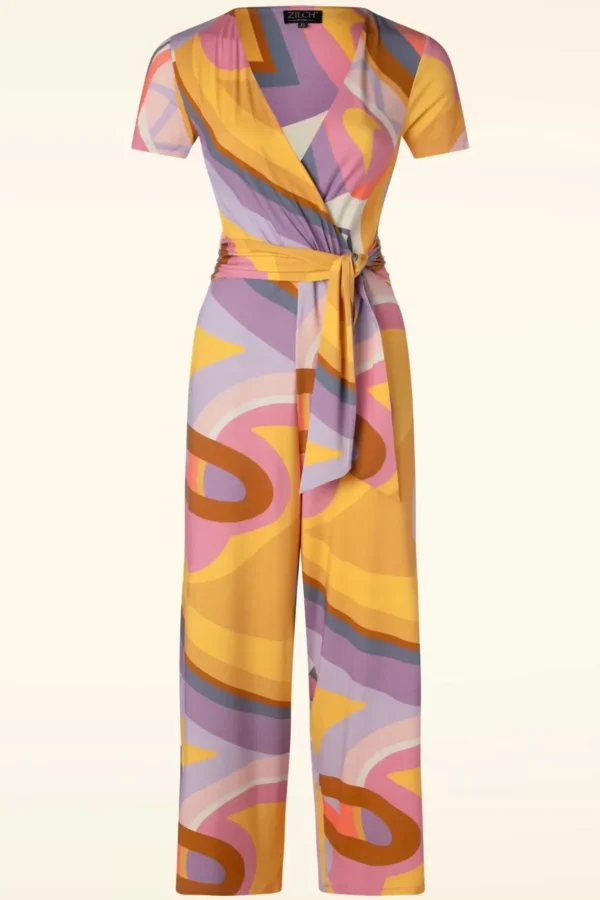 Thalia Jumpsuit In Sixties Lavendel-Zilch Fashion