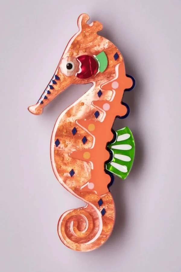 The Wary Western Australian Seahorse Broche-Erstwilder Clearance