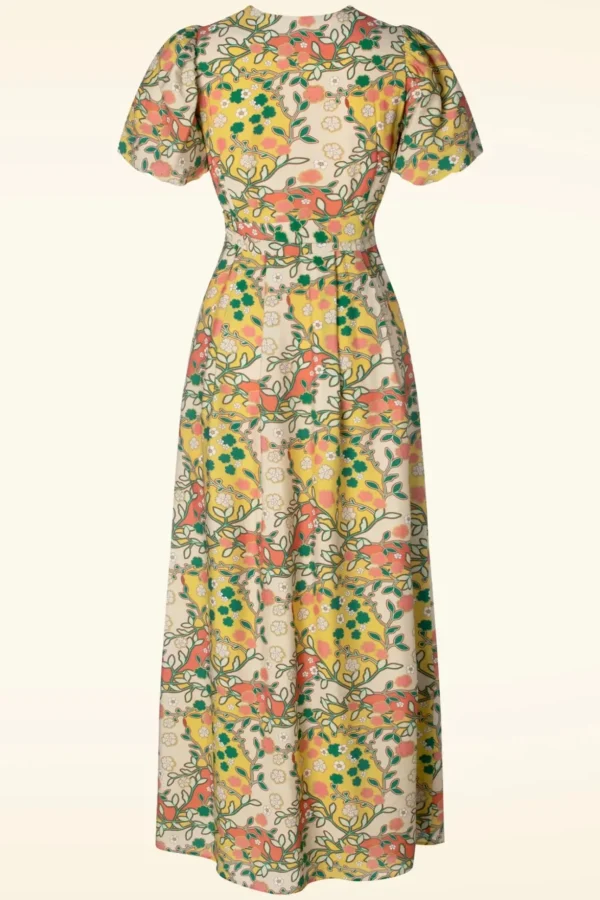 Topvintage Exclusive ~ Phoebe Maxi Jurk In Multi-Topvintage Boutique Collection Best Sale