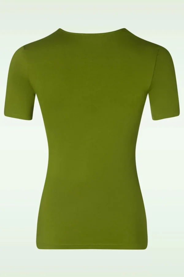 Tricot Sweetheart Top In Luxe Olijfgroen-Very Cherry Discount