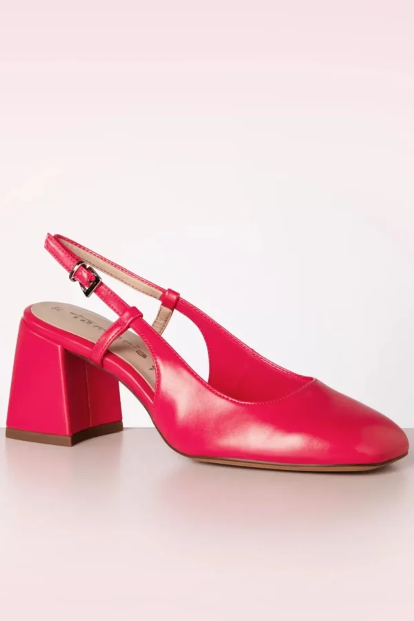 Trinny Vegan Slingback Pumps In Punch Roze-Tamaris Clearance