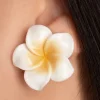 Tropical Summer Flower Stud Oorbellen In Wit-Glitz-o-Matic Best