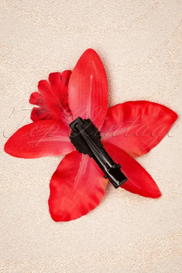 Tropical Vibes Haarbloemclip In Rood-Topvintage Boutique Collection Cheap