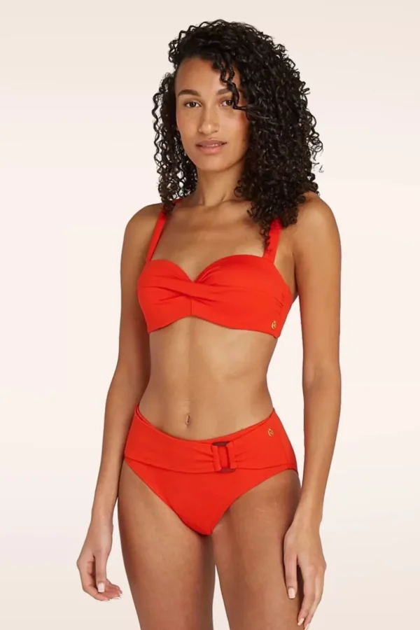 Twisted Bikinitop In Zomers Rood-TC Beach Sale