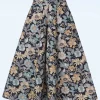 Vania Lee Floral Skirt In Navy-Miss Candyfloss Clearance