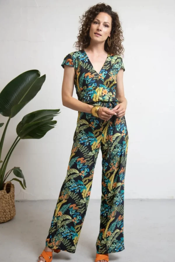 Venice Jumpsuit In Fabiola-Very Cherry Hot