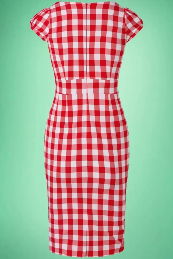 Virginia Penciljurk In Rood En Wit Gingham-Glamour Bunny Hot