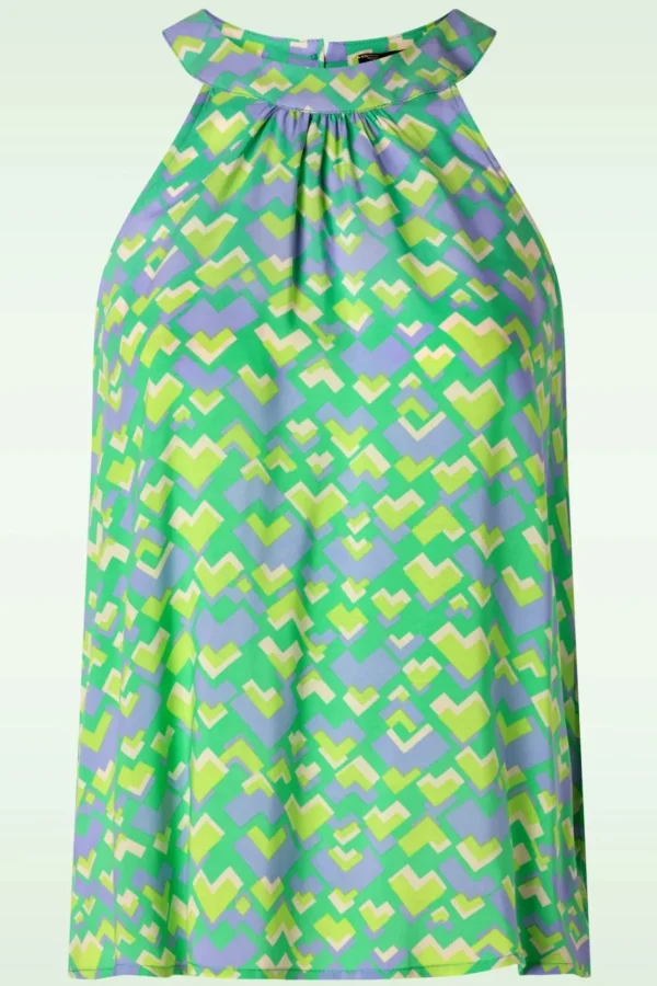 Virna Cocktail Top In Simply Groen-King Louie Best