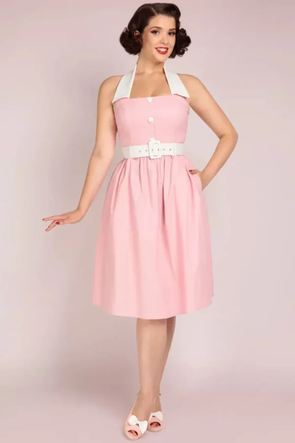 Waverly Swing Jurk In Roze-Collectif Clothing Cheap